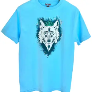 Camiseta Celeste-Queen Wolf